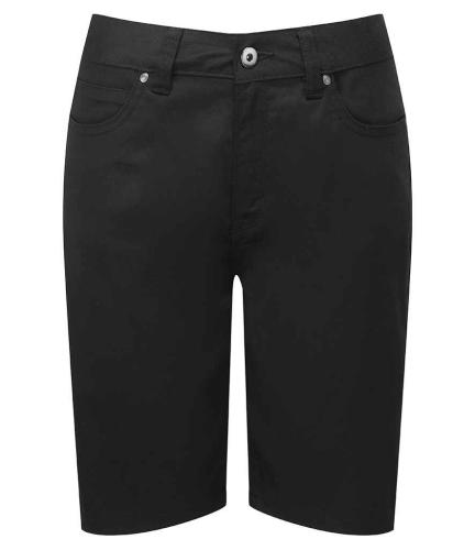 Premier Ladies Performance Chino Shorts - BLK - 8